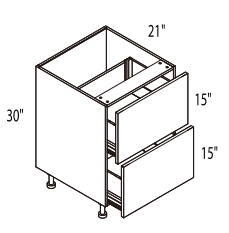 Vanity 2-Drawers Base Cabinet